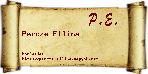 Percze Ellina névjegykártya